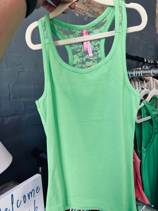 Kids Green Racerback Tank