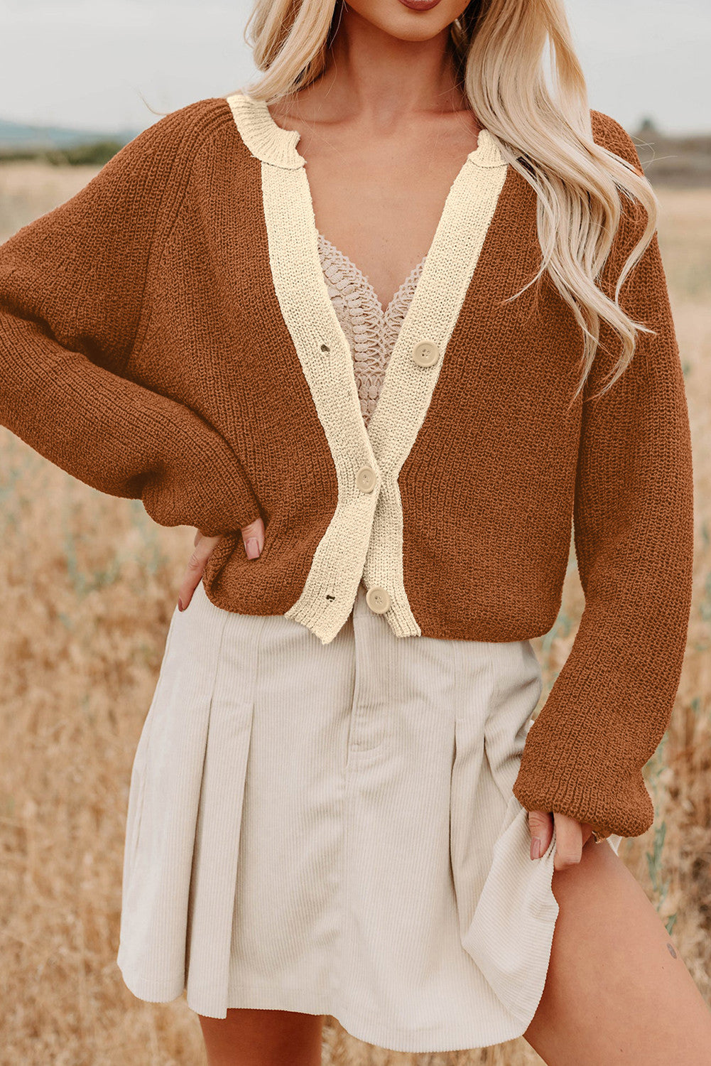 Knit Short Cardigan October.