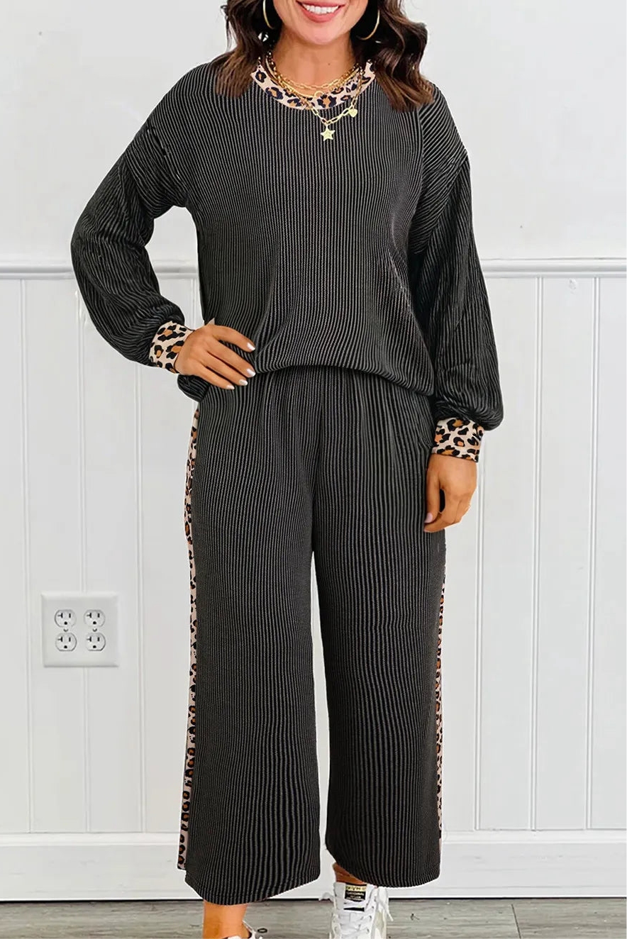 Corded Leopard Long Sleeve Set January.