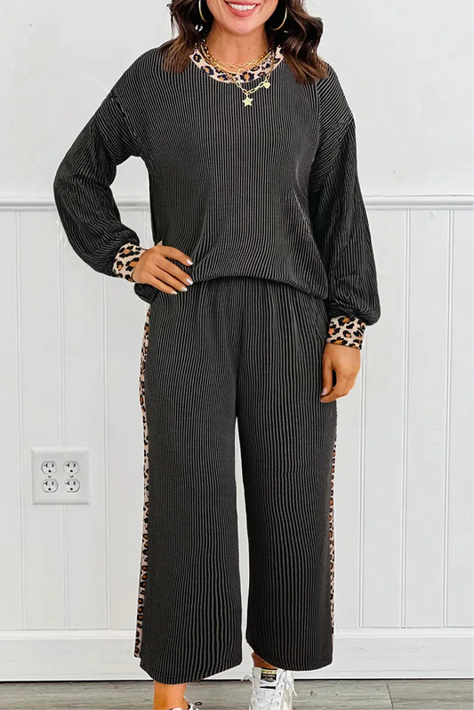 Corded Leopard Long Sleeve Set January.