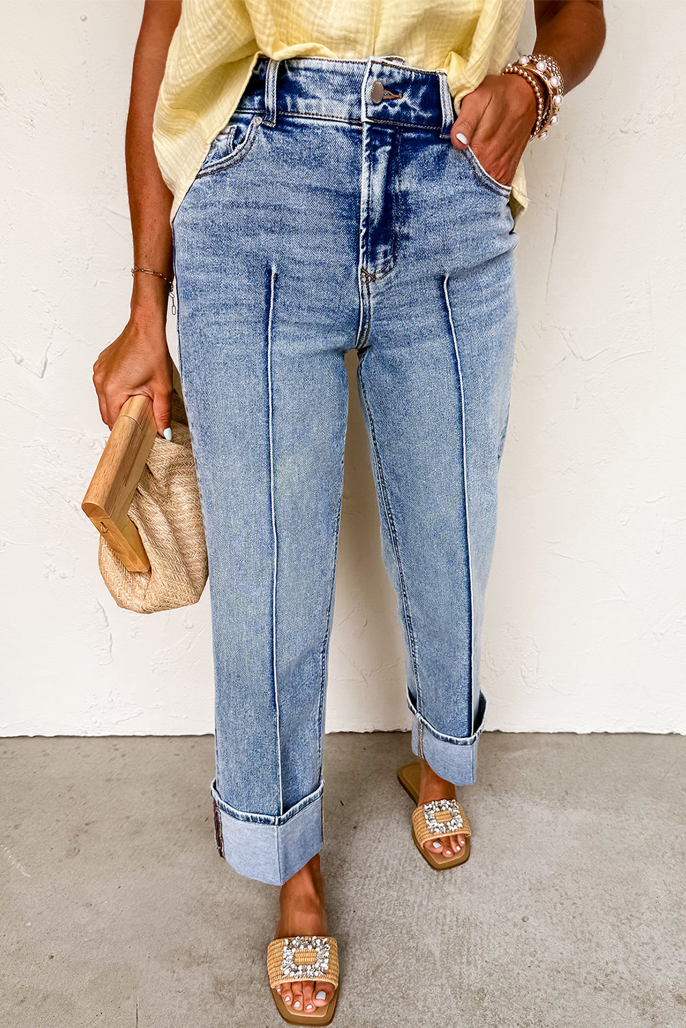 Center Seam Cuffed Jeans December.