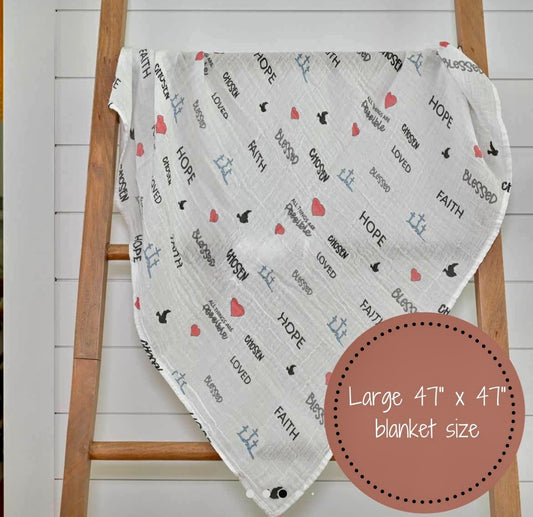 All Things Possible Swaddle Blanket