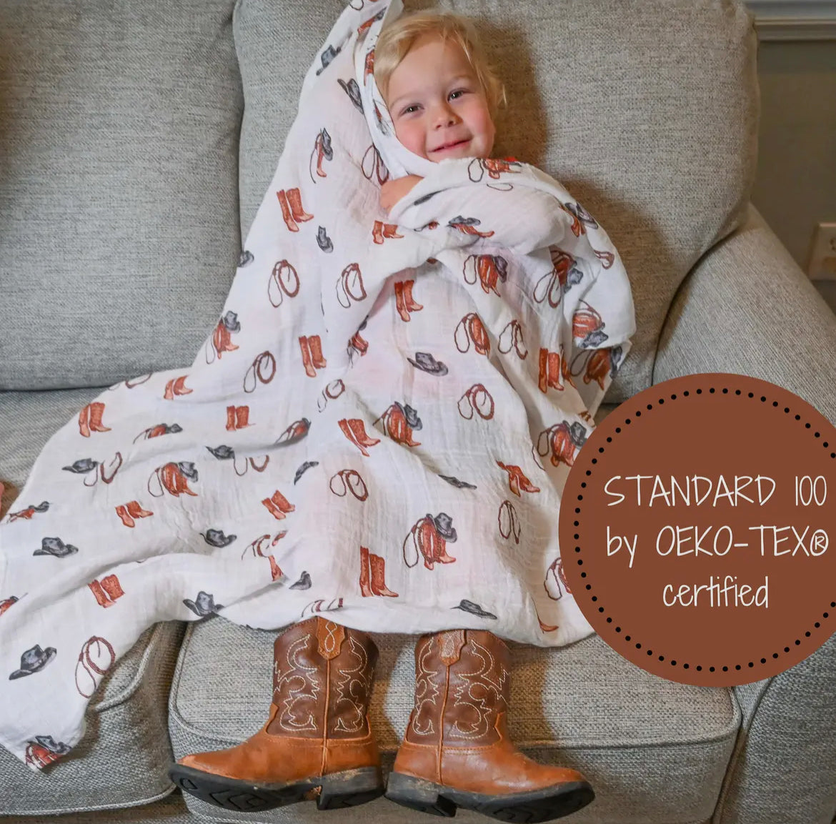 Life is better in Boots swaddle