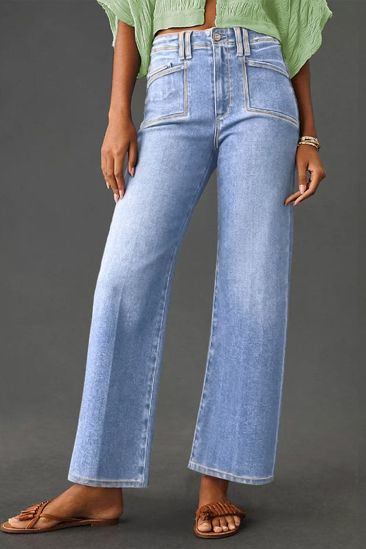 Beau Blue Straight Leg Jeans January.