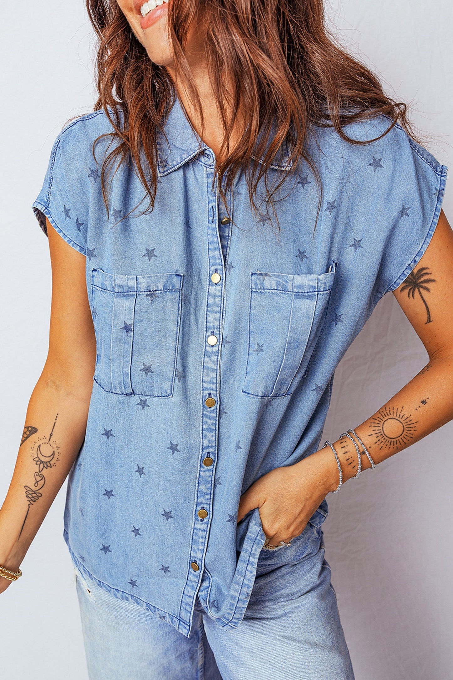 Blue Star Denim Shirt January.