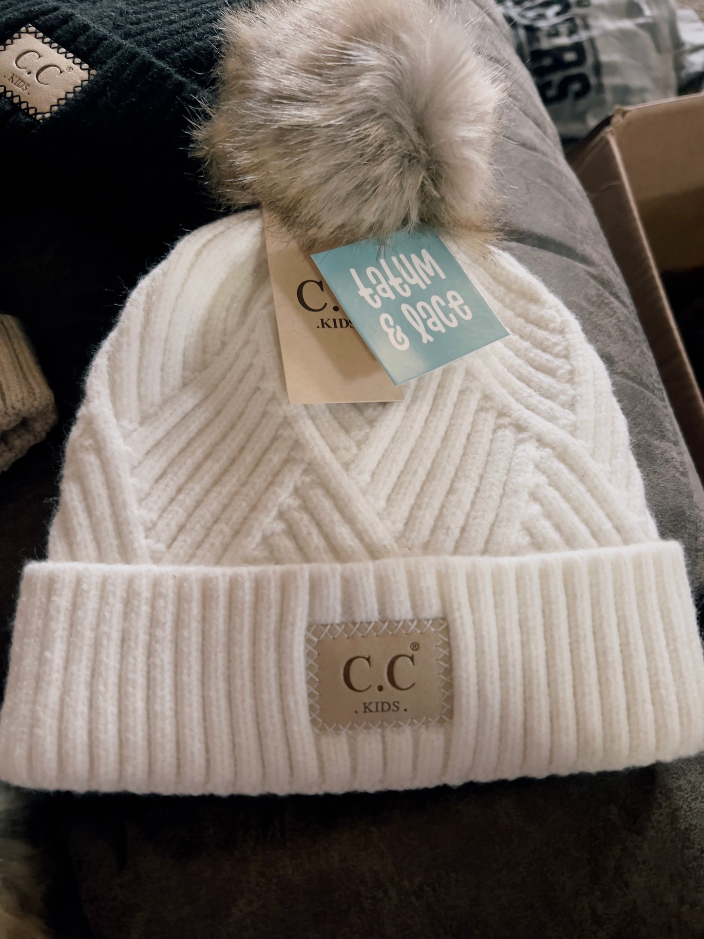 CC Kids Beanie Fur Pom