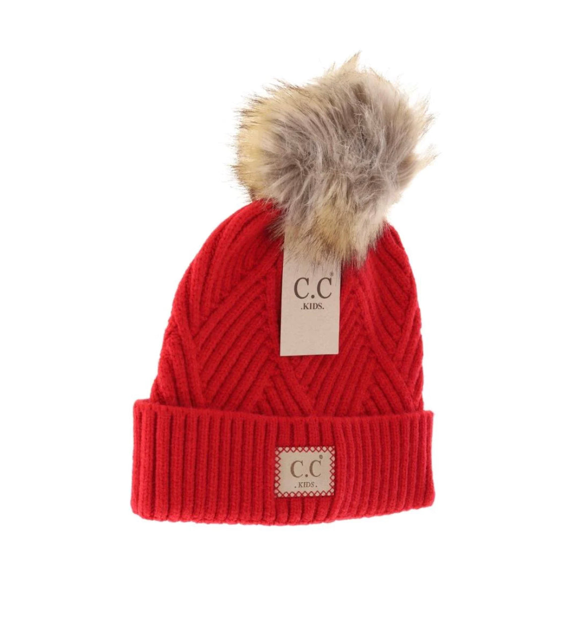 CC Kids Beanie Fur Pom