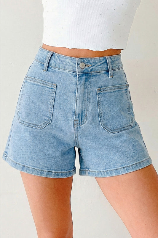High Rise Denim Shorts January.